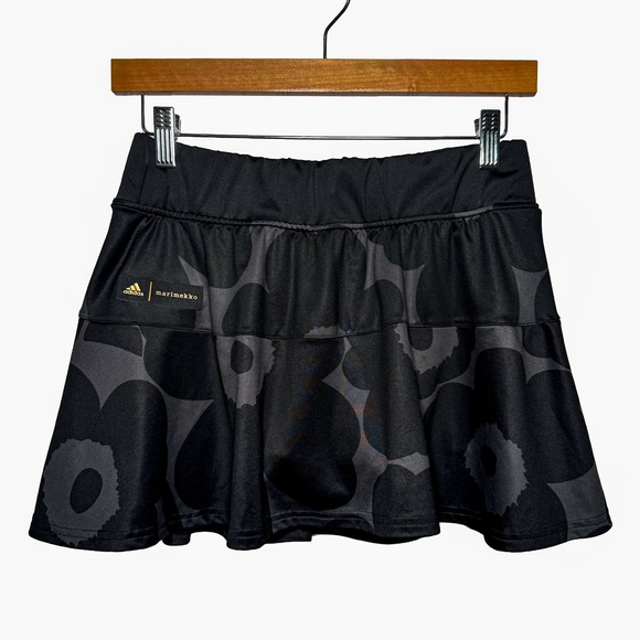 adidas Dresses & Skirts - Adidas x Marimekko Women’s Medium Tennis Skort Primeblue Black Gray Floral Skirt